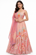 Blush Bloom Printed & Sequin Lehenga Set