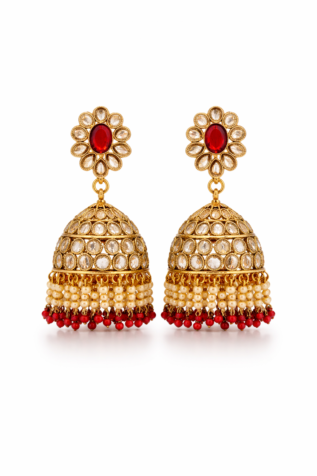 Kundan Jhumka Earrings