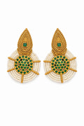Rajwada Emerald Pearl Earrings
