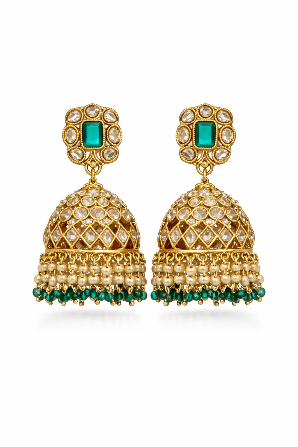 Noor-e-Jahan Kundan Jhumka Earrings