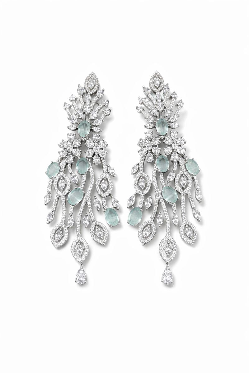 Aurora Cascade Crystal Drop Earrings