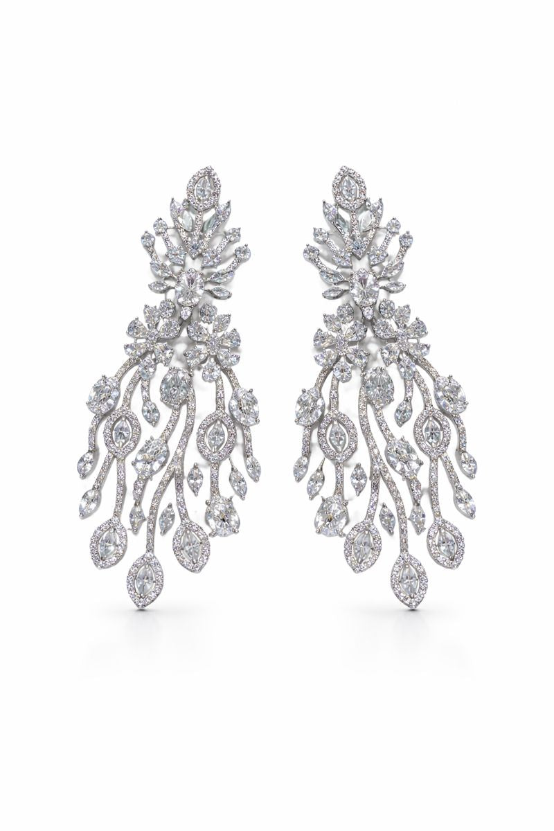 Aurora Cascade Crystal Drop Earrings