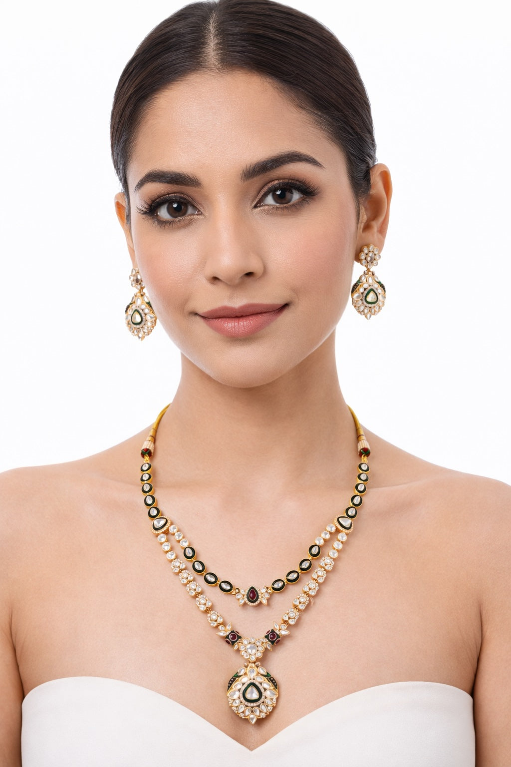 Royal Layered Kundan & Pearl Necklace Set