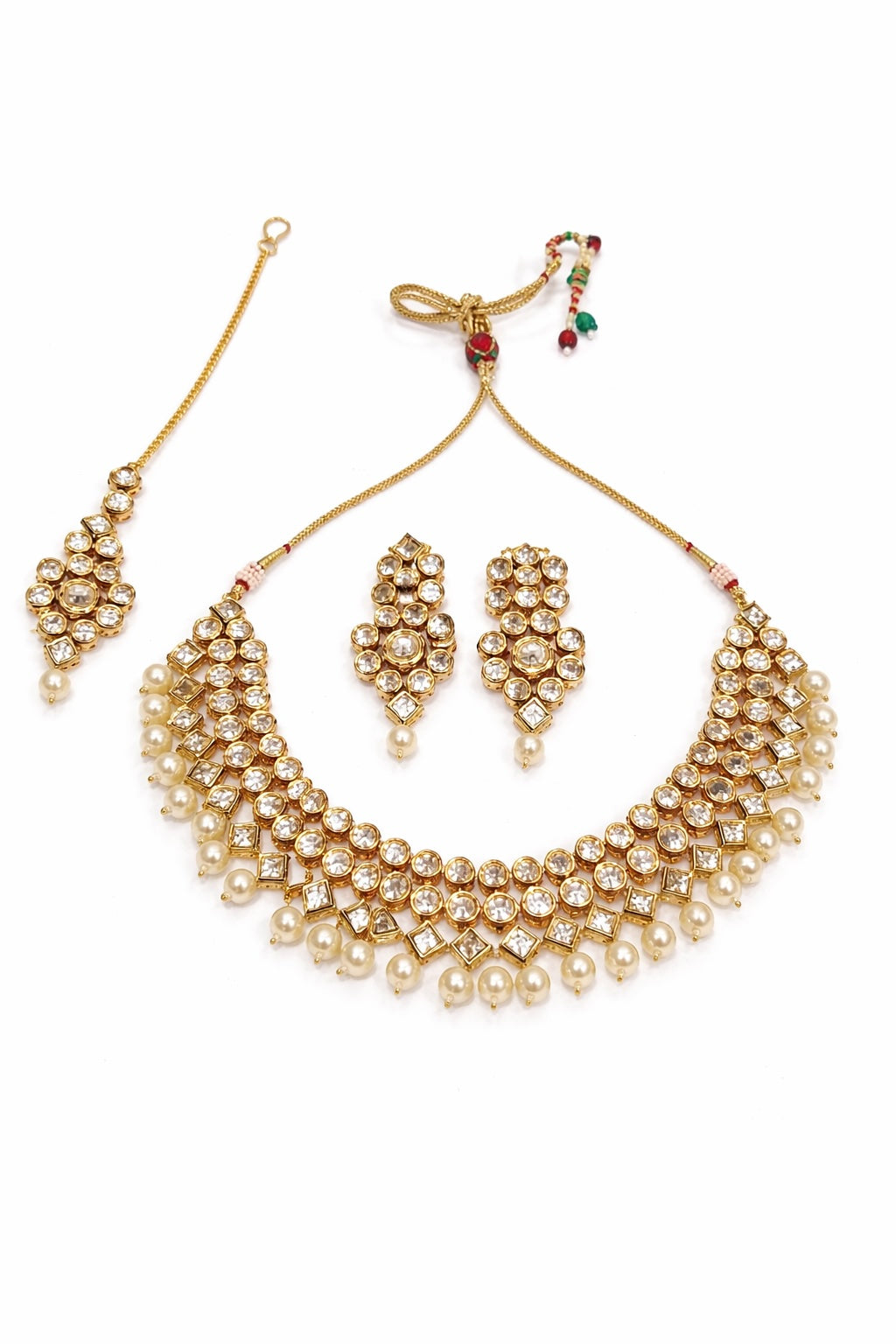 Noor Mahal Kundan Pearl Bridal Set