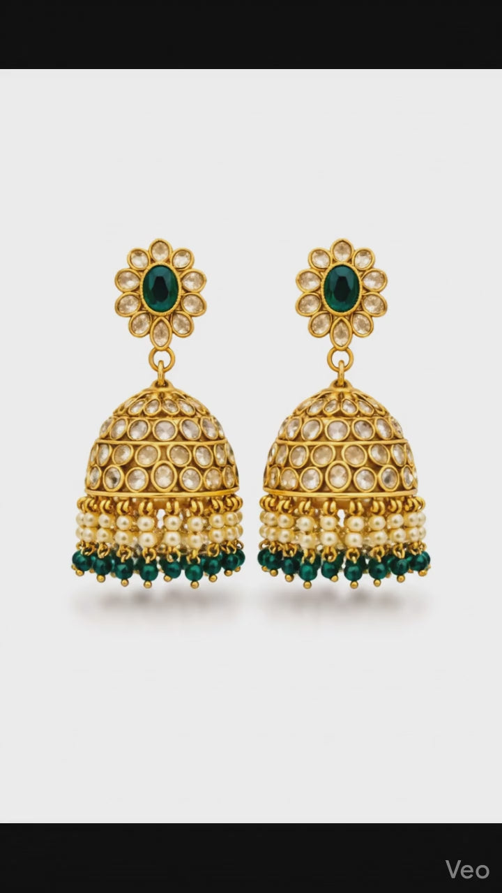 Kundan Jhumka Earrings